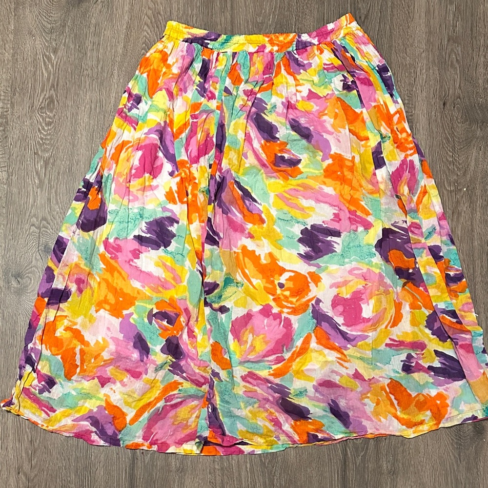 Blue Cabana Vibrant Multicolor A-Line Skirt
